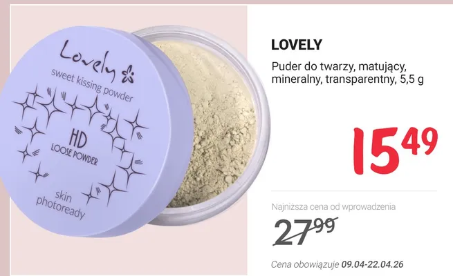 Puder do twarzy, matujący, mineralny, transparentny promocja w Rossmann