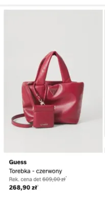 Torebka Guess czerwony promocja w Lounge by Zalando