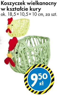 Koszyczek wielkanocny w kształcie kury promocja w Tedi