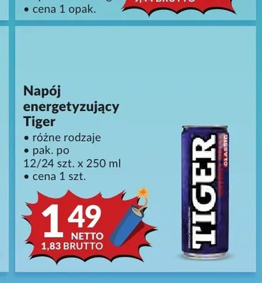 Napój energetyzujący Tiger promocja w Makro