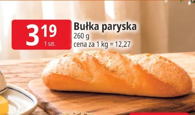 Bułka paryska promocja w Leclerc