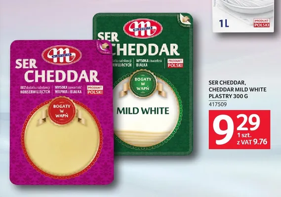 Ser cheddar w plastrach Mlekovita promocja w Selgros