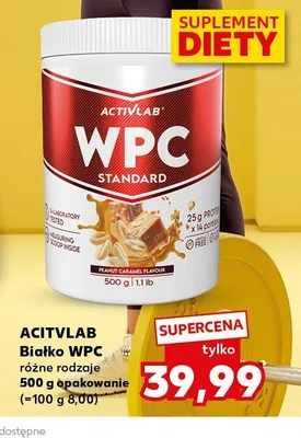 Białko WPC Activlab Standard Peanut Caramel Flavour promocja w Kaufland
