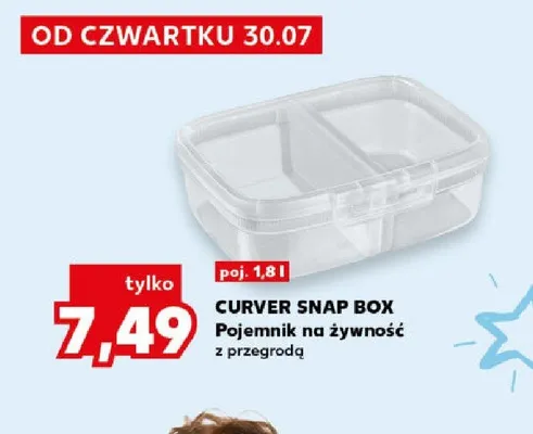 Pojemnik na żywność z przegrodą Curver Snap Box promocja w Kaufland