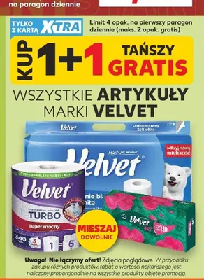 Papier toaletowy Velvet Delikatnie Biały promocja w Kaufland