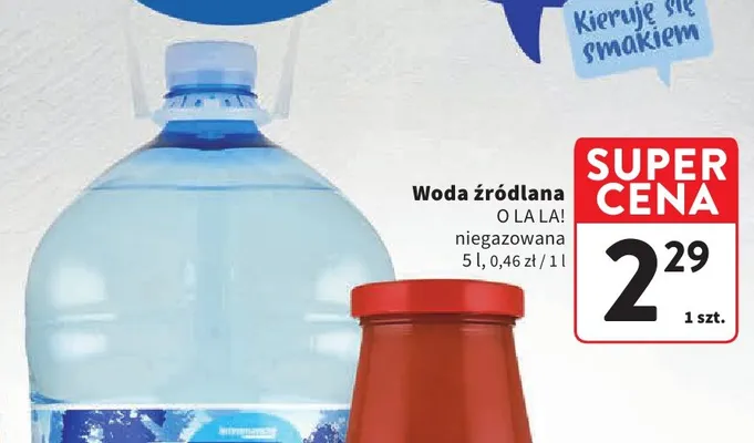 Woda źródlana niegazowana O la la! promocja w Intermarche
