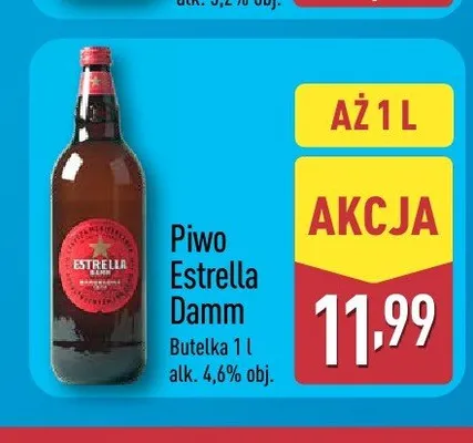Piwo Estrella Damm promocja w Aldi