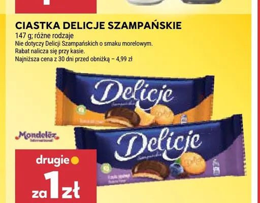 Ciastka Delicje Szampańskie promocja w Stokrotka