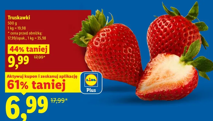 Truskawki 500 g promocja w Lidl