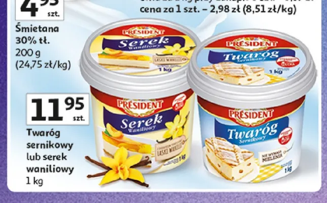 Twaróg sernikowy Président promocja w Auchan