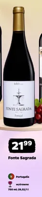 Wino czerwone Fonte Sagrada wytrawne Portugalia promocja w Netto