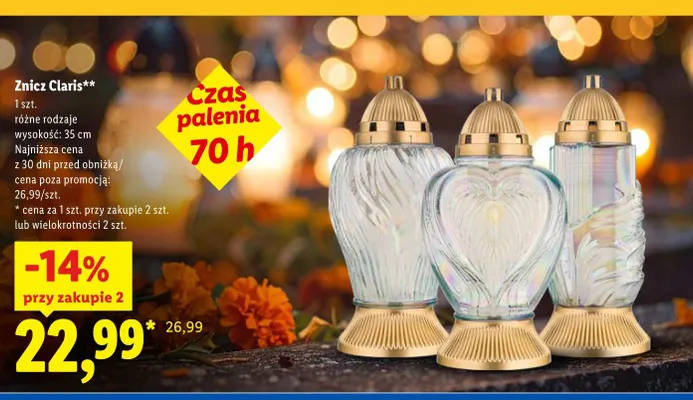 Znicz Claris promocja w Lidl