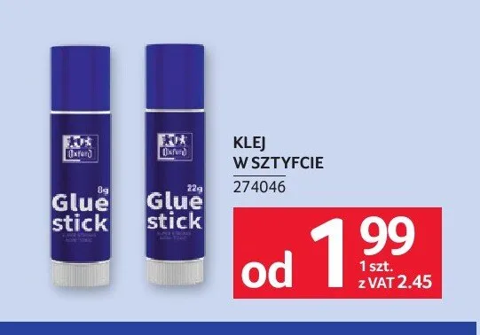 Klej w sztyfcie Oxford 8 g promocja w Selgros