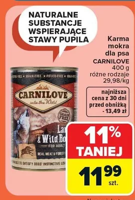 Karma mokra dla psa różne rodzaje promocja w Carrefour