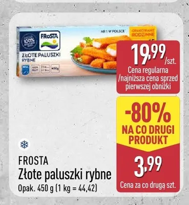Złote paluszki rybne Frosta promocja w Aldi