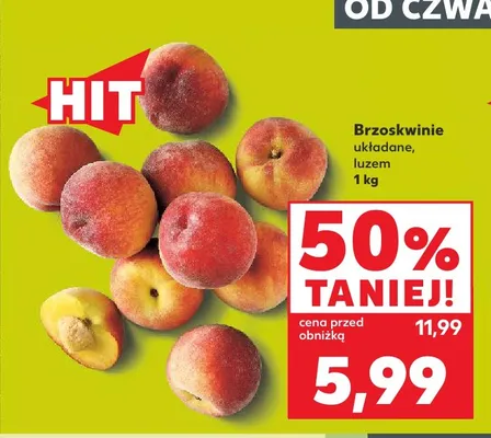 Brzoskwinie układane luzem promocja w Kaufland