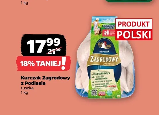 Kurczak Zagrodowy z Podlasia tuszka promocja w Netto