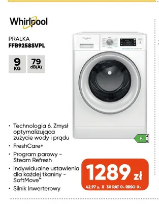 Pralka FFB9258SVPL Whirlpool promocja w Max Elektro