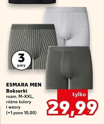 Bokserki męskie Esmara Men 3-pak promocja w Kaufland