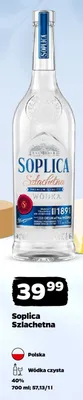 Wódka czysta Soplica Szlachetna 40% Polska promocja w Netto