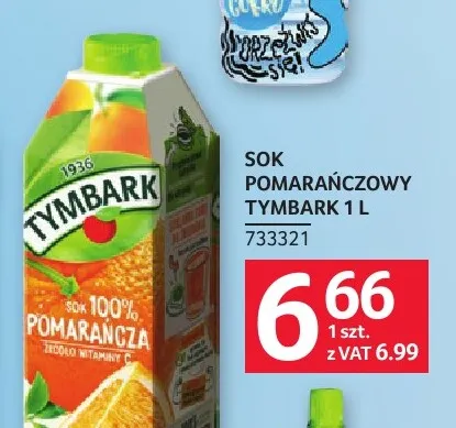 Sok pomarańczowy Tymbark promocja w Selgros