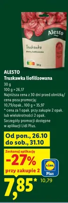 Truskawka liofilizowana Alesto promocja w Lidl