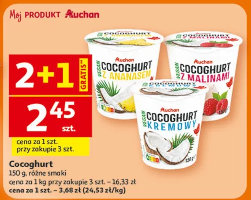 Cocoghurt Auchan różne smaki promocja w Auchan
