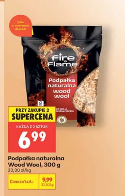 Podpałka naturalna Wood Wool Fire & Flame 300 g promocja w Biedronka