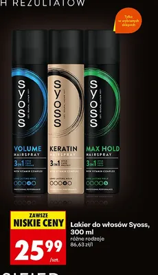 Lakier do włosów Syoss Volume promocja w Biedronka