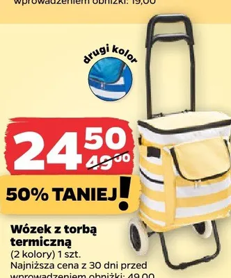Wózek z torbą termiczną promocja w Netto