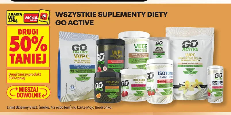 Suplementy diety Go Active promocja w Biedronka