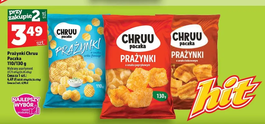 Prażynki Chruu Paczka promocja w TOPAZ