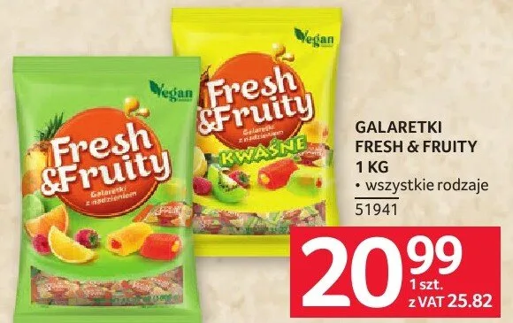 Galaretki Fresh & Fruity 1 kg promocja w Selgros