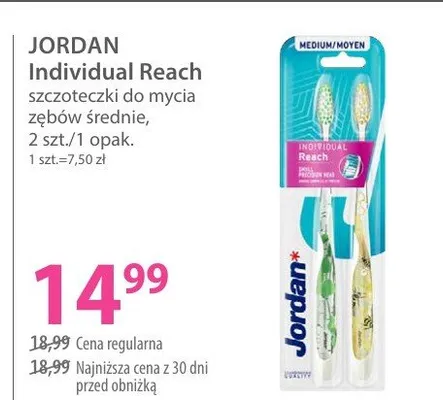 Szczoteczki do mycia zębów średnie Individual Reach promocja w Hebe