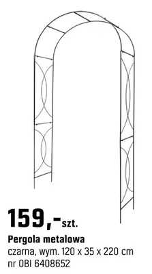 Pergola metalowa czarna promocja w OBI