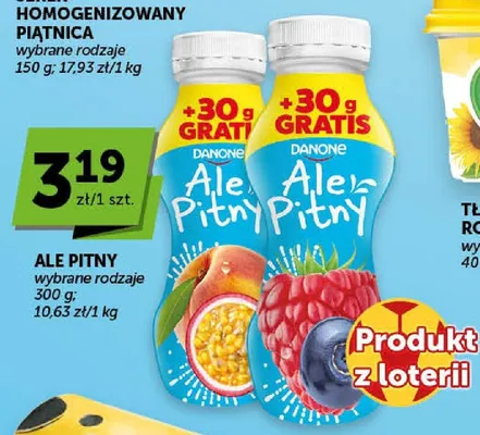 Jogurt pitny Danone Ale Pitny brzoskwinia marakuja promocja w Euro Sklep