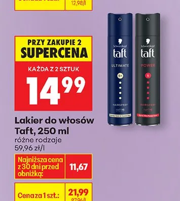 Lakier do włosów różne rodzaje promocja w Biedronka