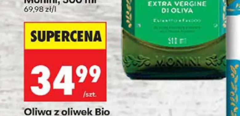 Oliwa z oliwek Bio Monini promocja w Biedronka
