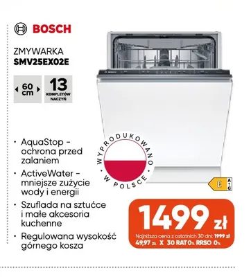 Zmywarka SMV25EX02E Bosch promocja w Max Elektro