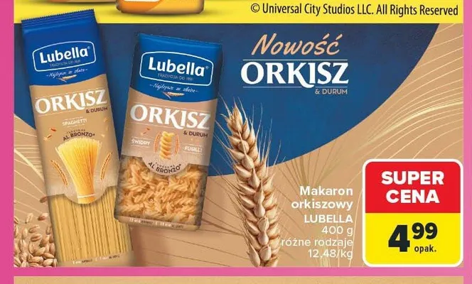 Makaron orkiszowy Lubella promocja w Carrefour