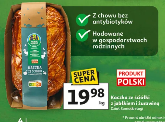 Kaczka ze ściótki z jabłkiem i żurawiną promocja w Auchan
