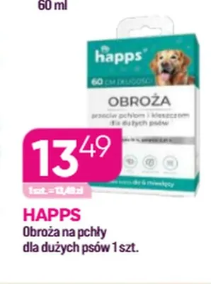 Obroża na pchły dla dużych psów Happs promocja w Drogerie Koliber