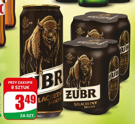 Piwo Żubr Szlachetny Mocny promocja w Dino
