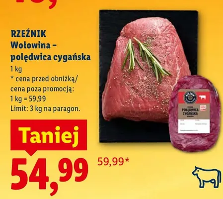 Wołowina - polędwica cygańska promocja w Lidl