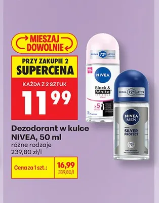 Dezodorant w kulce Nivea Men Silver Protect promocja w Biedronka