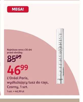 Wydłużający tusz do rzęs L'Oréal Paris Telescopic promocja w Rossmann