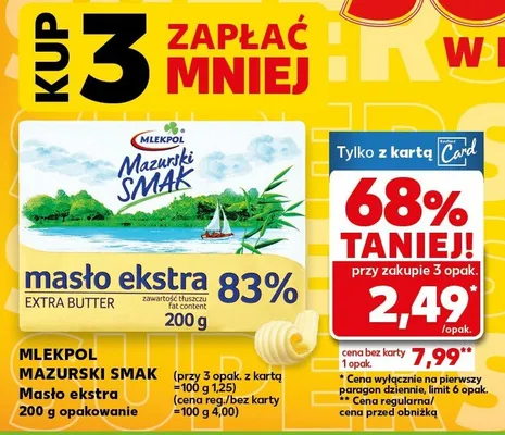 Masło mazurski smak promocja w Kaufland