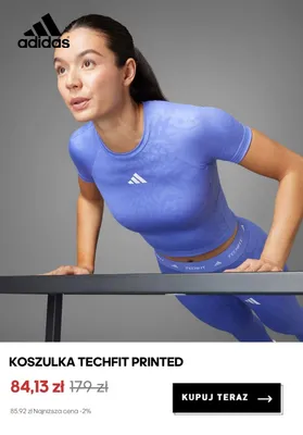 Koszulka sportowa Adidas Techfit Printed promocja w Adidas