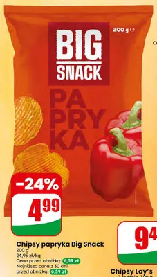 Chipsy papryka promocja w Dino