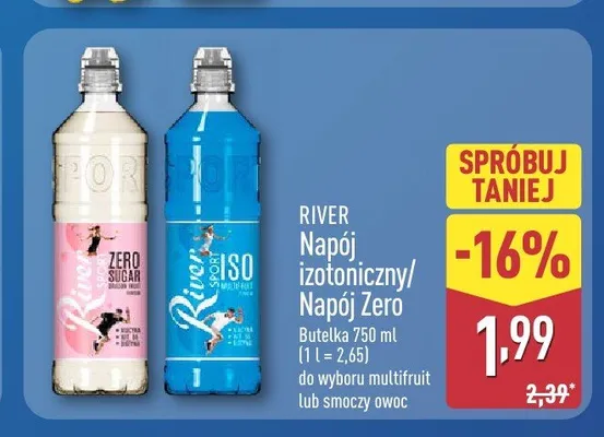 Napój Zero River promocja w Aldi
